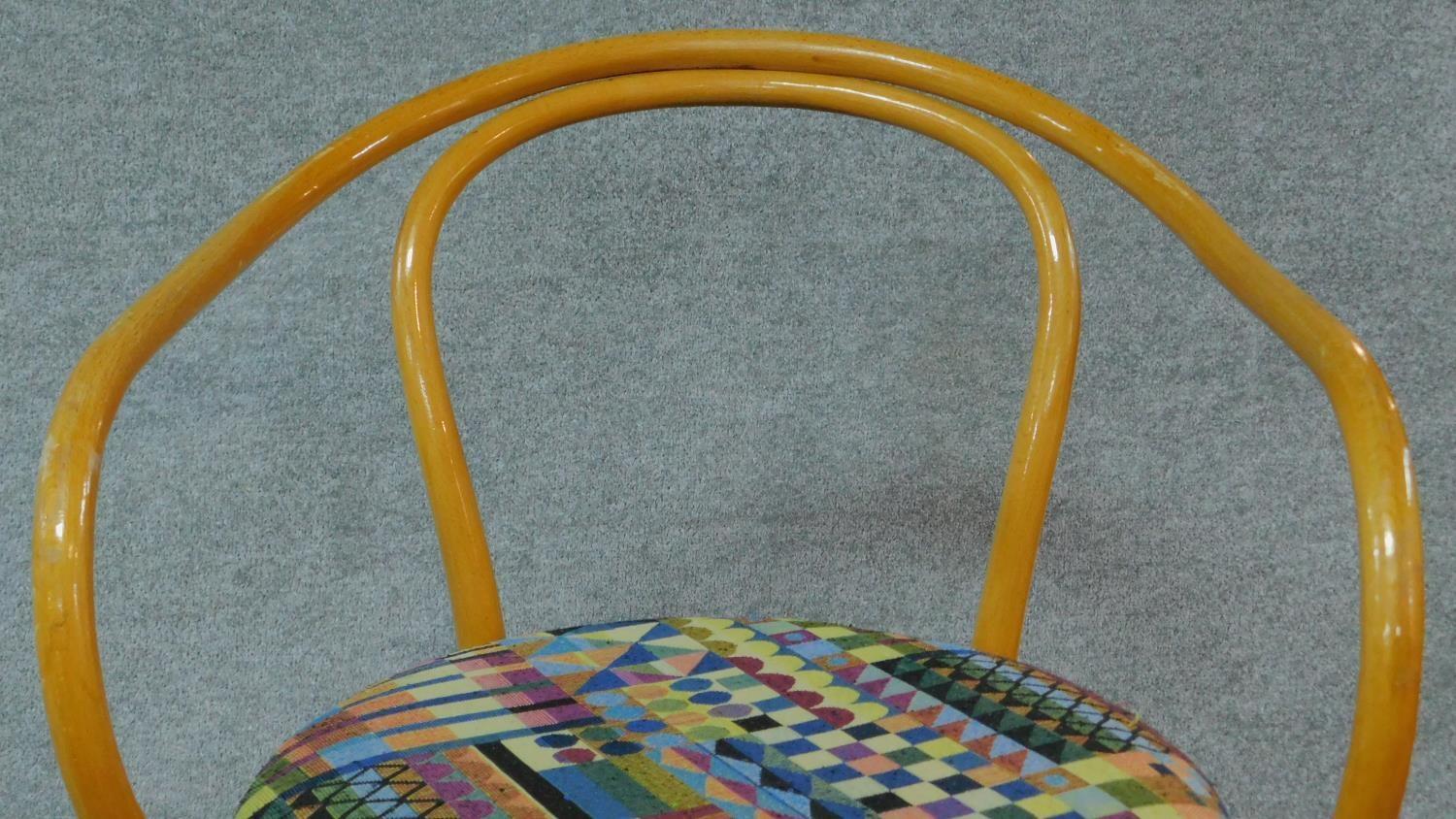 A pair of shaped bentwood armchairs stamped to underside. H.83cm - Image 3 of 6