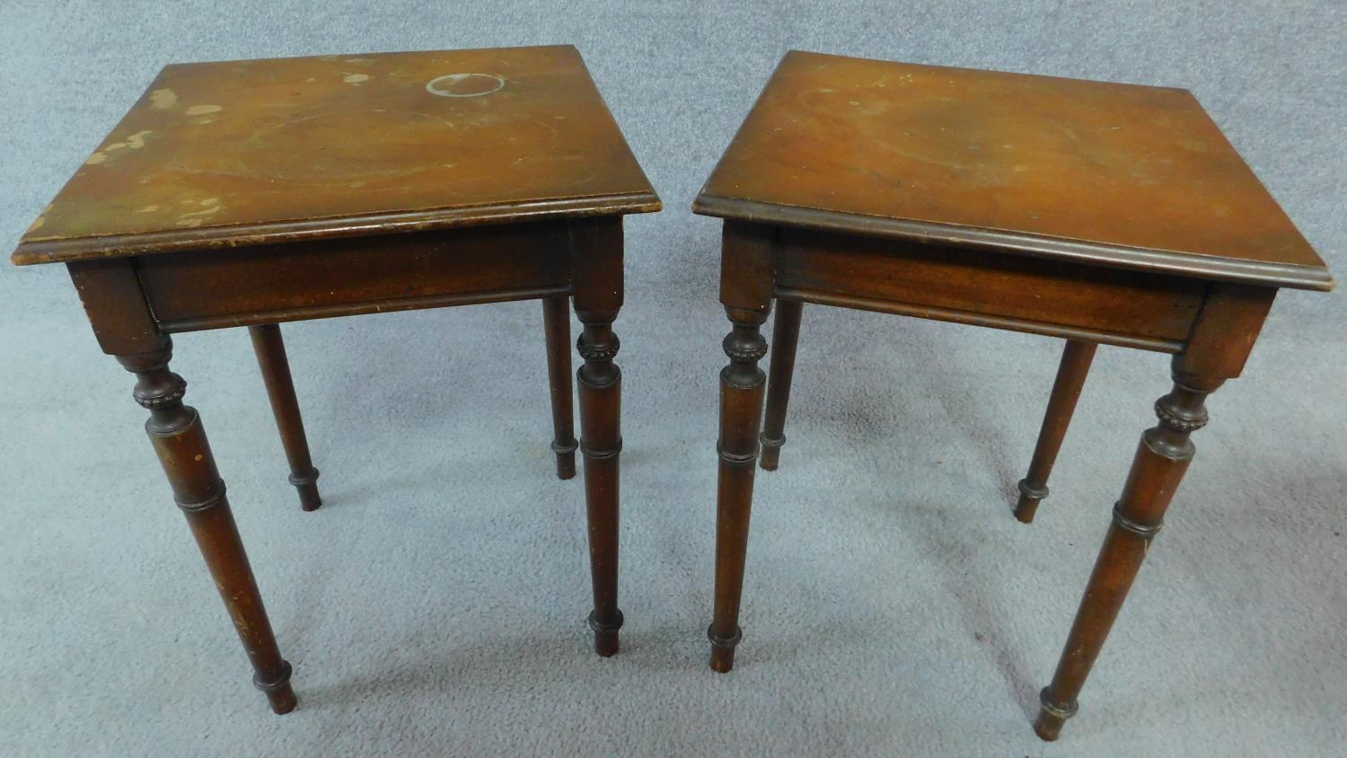A pair of mahogany side tables and a Georgian style tripod table. H.56cm (tallest) - Image 3 of 8