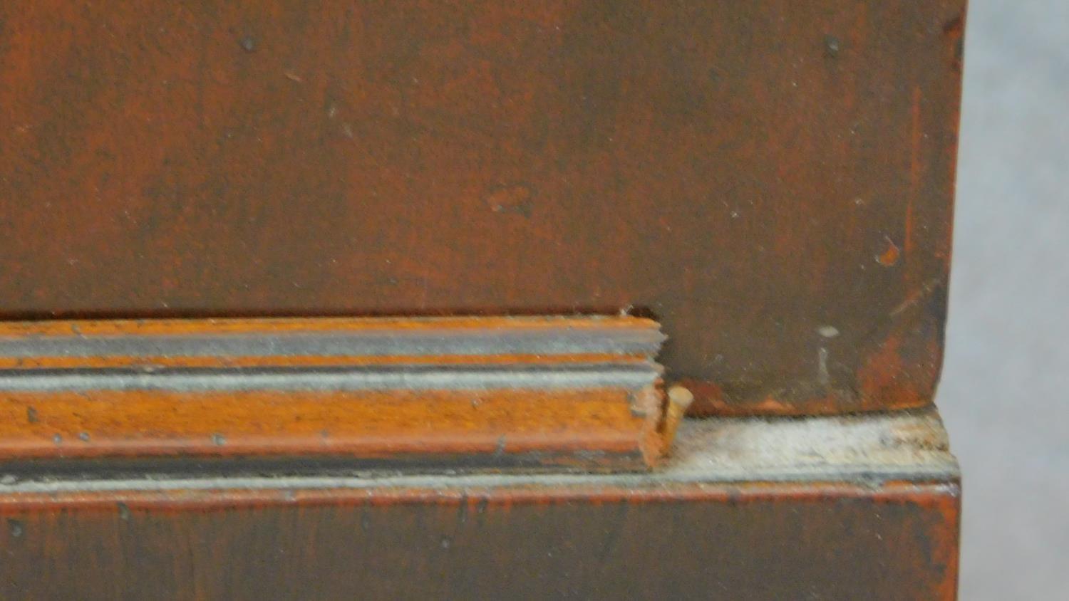 An early 20th century Georgian style mahogany bowfronted wardrobe fitted base drawer on swept - Image 10 of 10