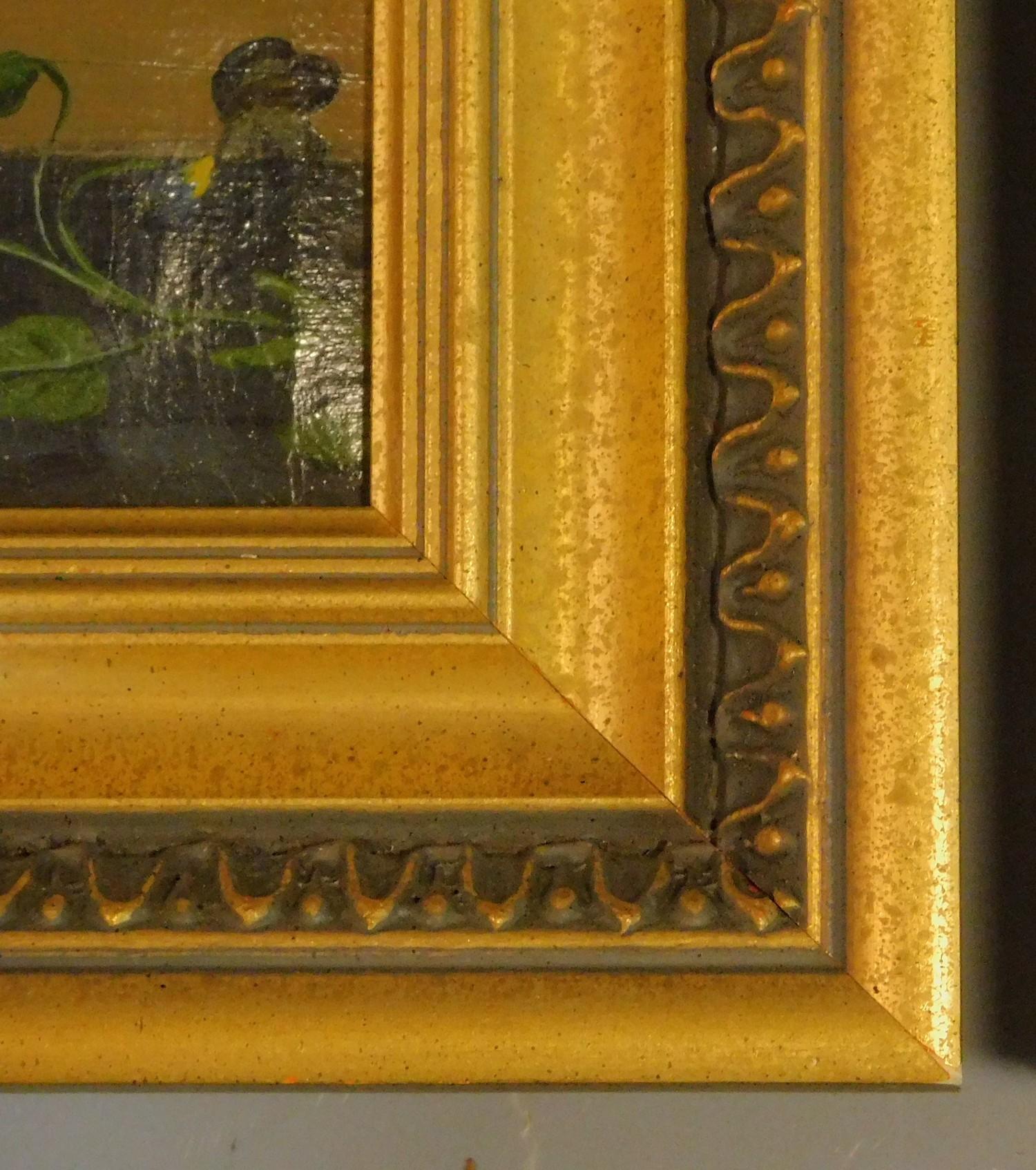 A gilt framed oil on canvas, Dutch style still life. 50x40 - Image 3 of 3