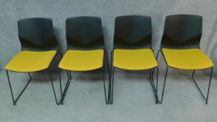 A set of four Danish Strand - Hvass chairs for the four design company. H.83cm