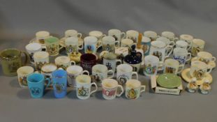 A collection of Royal commemorative mugs and other items for Queen Elizabeth