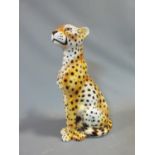 Ceramic cheetah. H 48 cm.