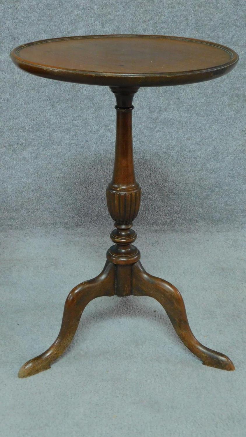 A pair of mahogany side tables and a Georgian style tripod table. H.56cm (tallest) - Image 2 of 8