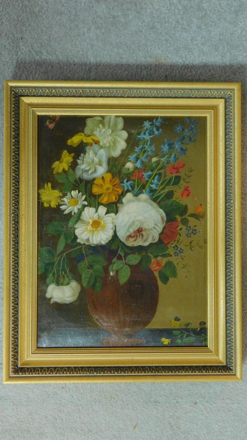 A gilt framed oil on canvas, Dutch style still life. 50x40 - Image 2 of 3