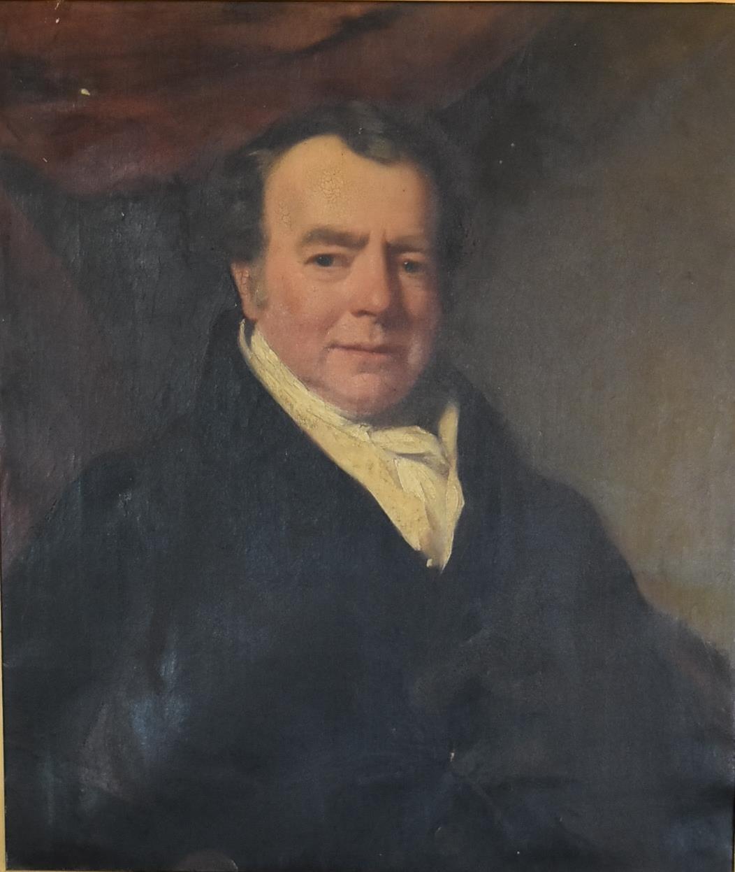 A 19th century gilt framed oil on canvas, portrait of John Mair, incription verso. H.79x 69cm - Image 2 of 4