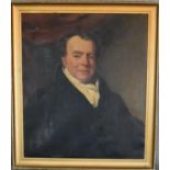 A 19th century gilt framed oil on canvas, portrait of John Mair, incription verso. H.79x 69cm