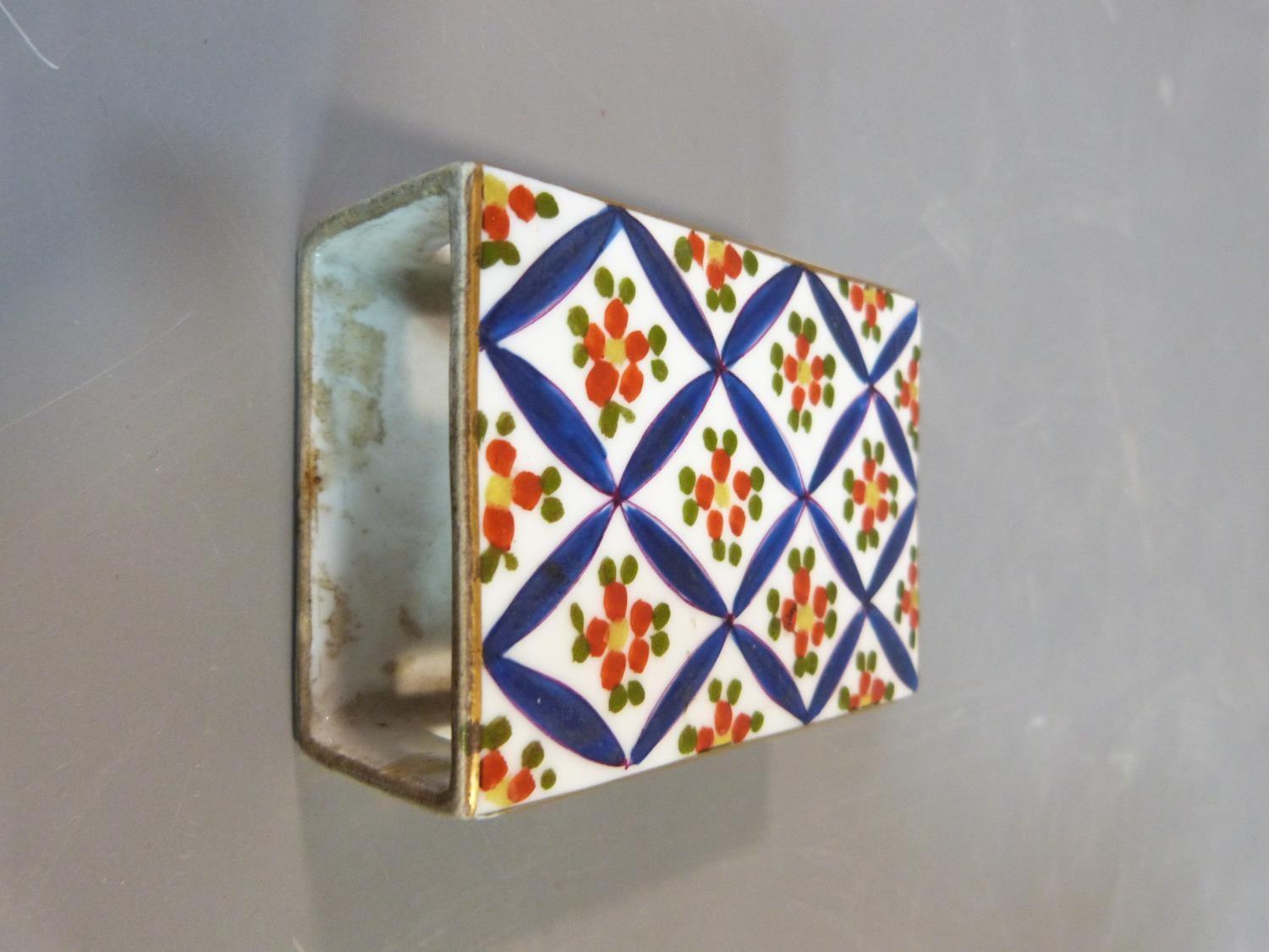 A collection of China and glass including a porcelain shell bowl, hand painted porcelain match box - Image 11 of 20