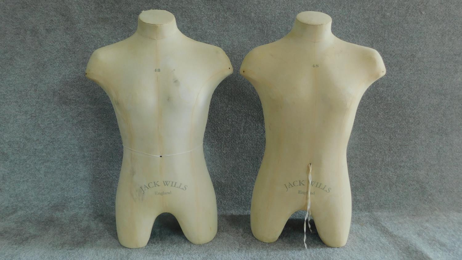 A pair of Jack Wills male mannequins. H.81cm