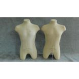 A pair of Jack Wills male mannequins. H.81cm