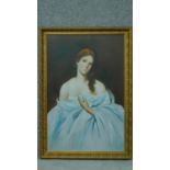 A gilt framed oil on canvas, portrait of a girl. 103x72cm