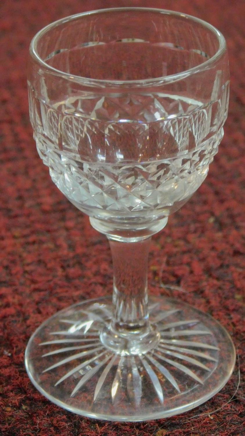 A set of four diamond hand cut Victorian Port/Sherry glases with star cut bases and two victorian - Image 2 of 10