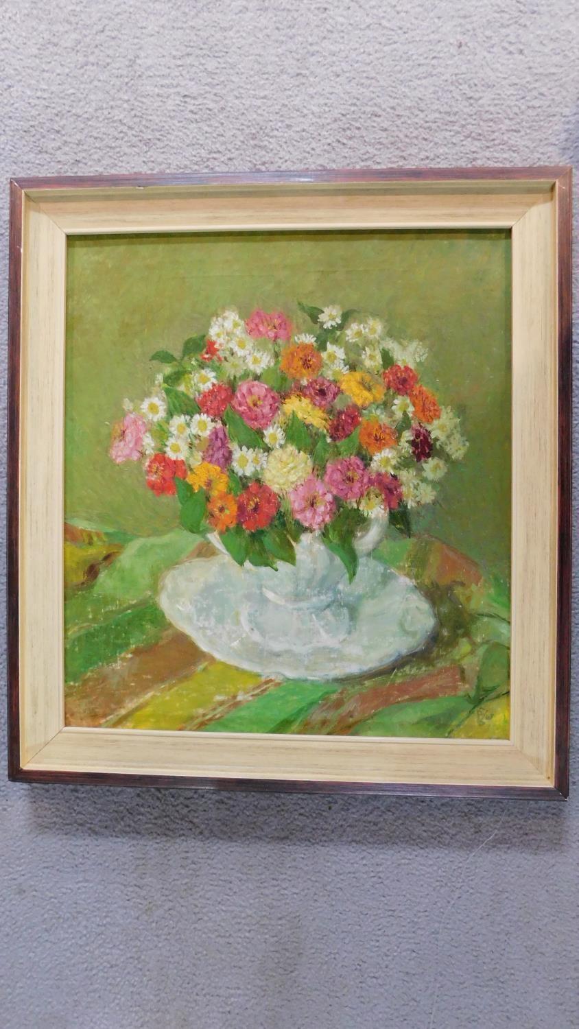 Pauline Zwaal (1906-1993), framed oil on canvas, monogrammed. 56x50cm