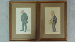 A pair of Vanity Fair framed lithohraphs: "Uncle Sam" and "Mr Arthur Cecil" by Vincent Brook,