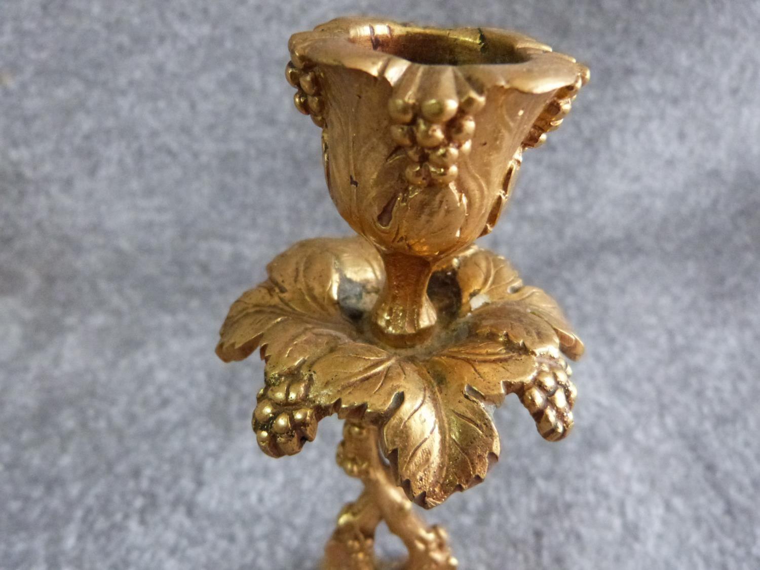 A collection of vintage brass items, including a brass butterfly with oyster shell wings, an - Image 9 of 12