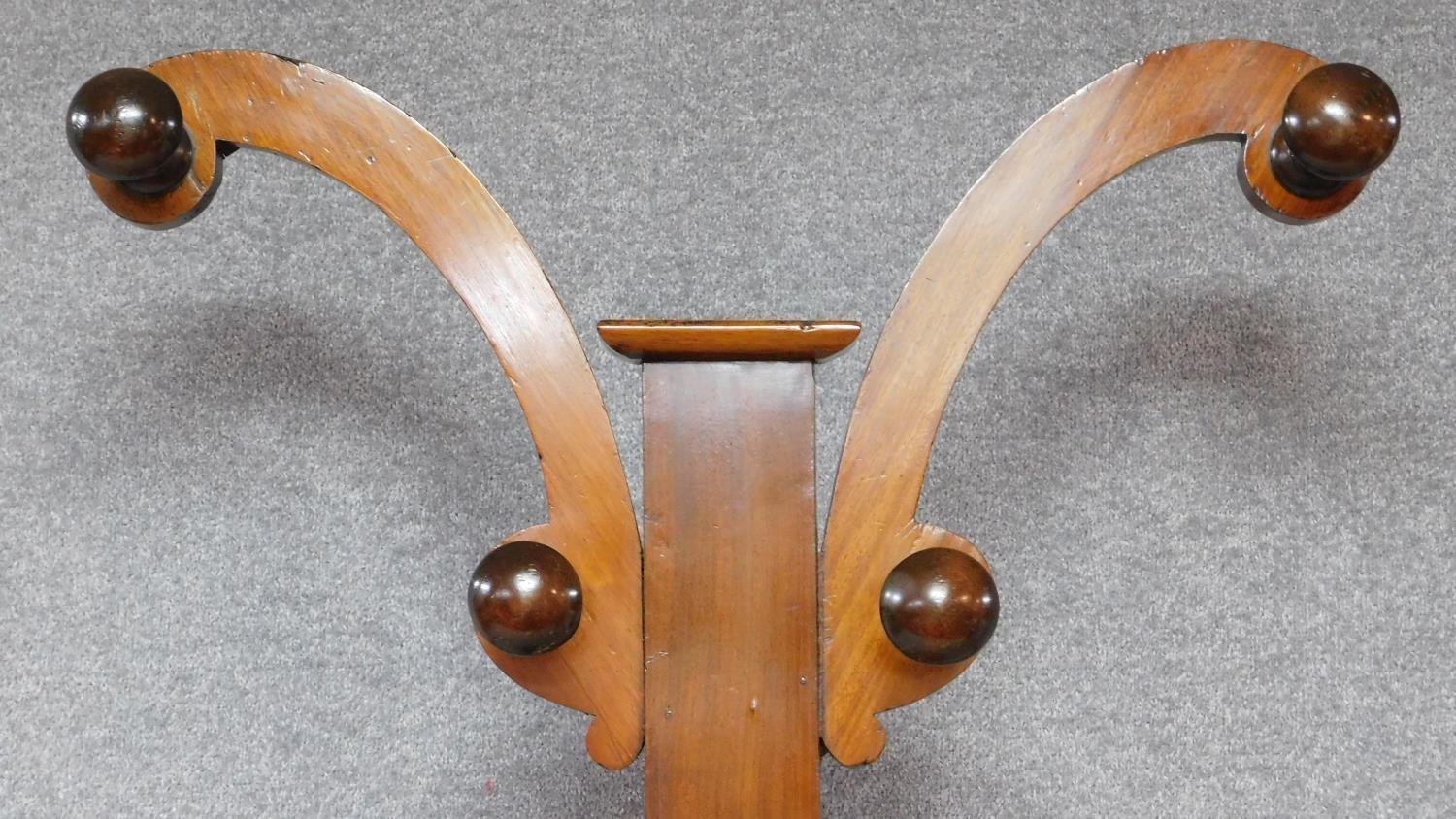 A Victorian mahogany coat and umbrella hallstand fitted with lift out drip tray. H.189 W.80cm - Image 2 of 7