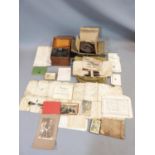 A collection of WW1 militaria belonging to the Dewar Family including boxed unused gas mask,