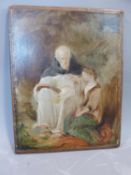 An oil on canvas attributed to John Philip RA (1817-1843) Label verso. 28x22