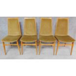 A set of four mid 20th century dining chairs with upholstered backs and seats by Benze Sitzmobil,