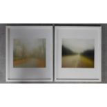 Two framed and glazed prints of landscapes. 54x64cm