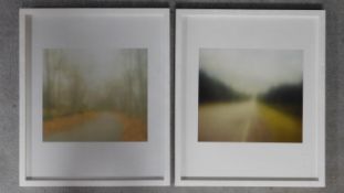 Two framed and glazed prints of landscapes. 54x64cm