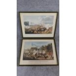 A pair of framed and glazed prints of the Battle of Waterloo, special edition from 1976 signed by