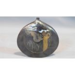 Studio Pottery Raku vase by D Cohen, signed to base,1976. Oriental inspired design H.15cm