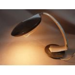 A Fase Grey desk lamp. Luis Pérez de la Oliva for Fase of Madrid, Spain Desk lamp, 'Boomerang'