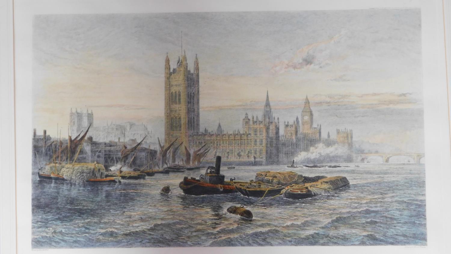 A framed and glazed etching by Vicat Cole Riet. Titled 'Westminster'. 107x81cm - Image 2 of 4