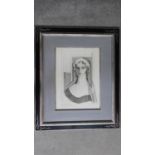 A framed study 'Virgin I' by Alfredo Roldan. A preliminary study for the current Altarpiece in the