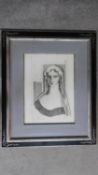 A framed study 'Virgin I' by Alfredo Roldan. A preliminary study for the current Altarpiece in the