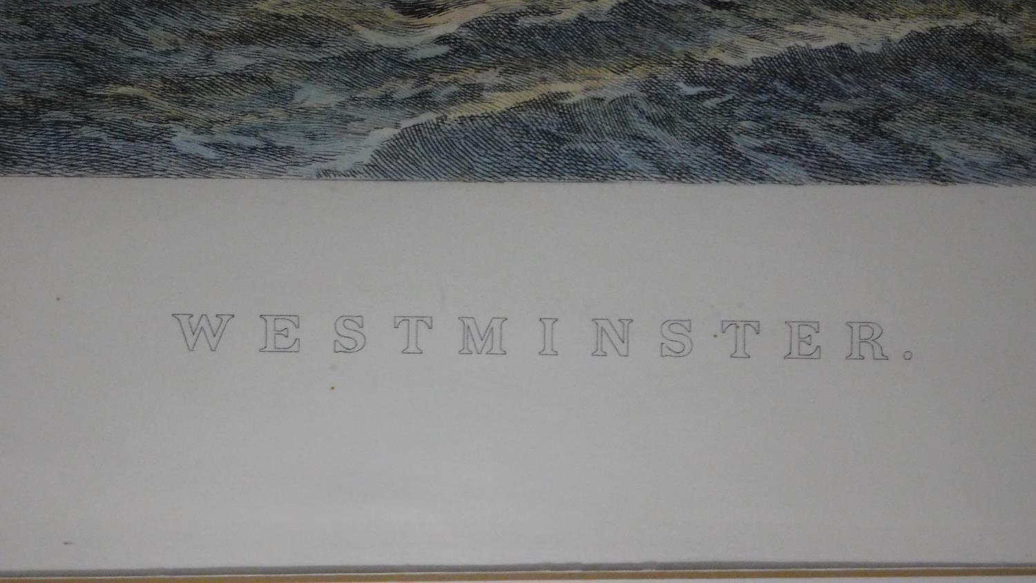 A framed and glazed etching by Vicat Cole Riet. Titled 'Westminster'. 107x81cm - Image 3 of 4