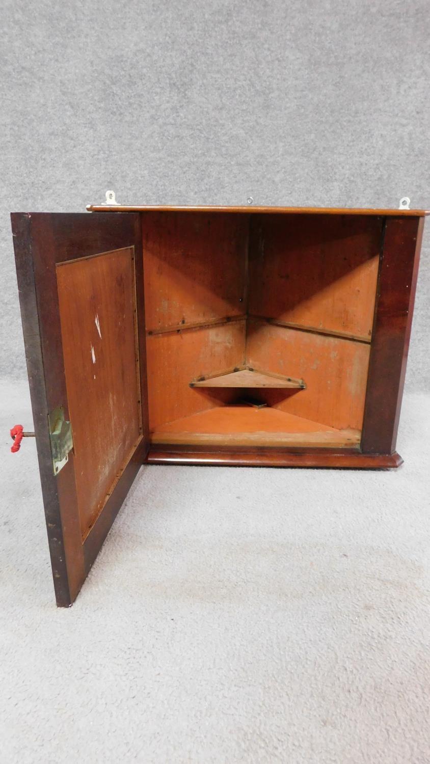 A small 19th century mahogany corner cabinet. H.53 W.61 D.30cm - Image 2 of 2