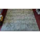 A custom made 'Brute street' carpet in sage 350x350cm