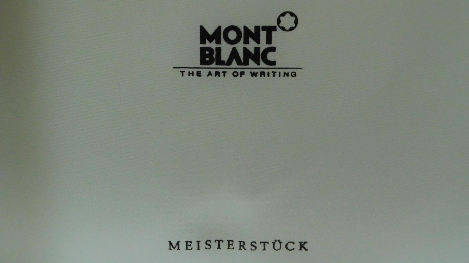 A Montblanc black and gold fountain pen in a Warner Music International black leather presentation - Image 5 of 8