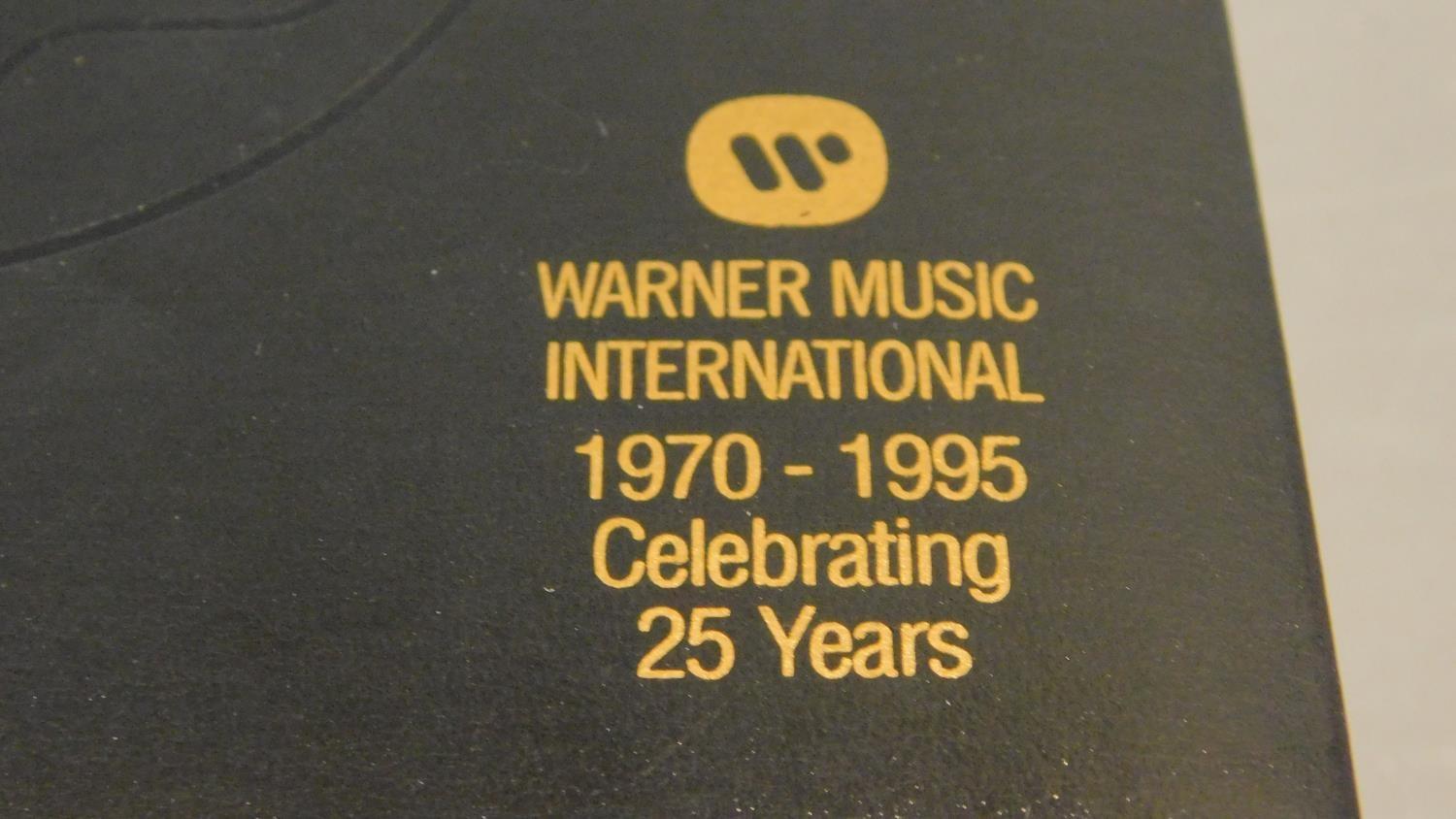 A Montblanc black and gold fountain pen in a Warner Music International black leather presentation - Image 7 of 8