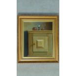 A gilt framed oil on board still life. Signed Jan Palmu, 1993. 62x54cm