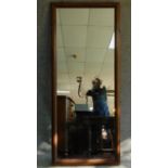 A large walnut framed pier mirror. 81x191cm