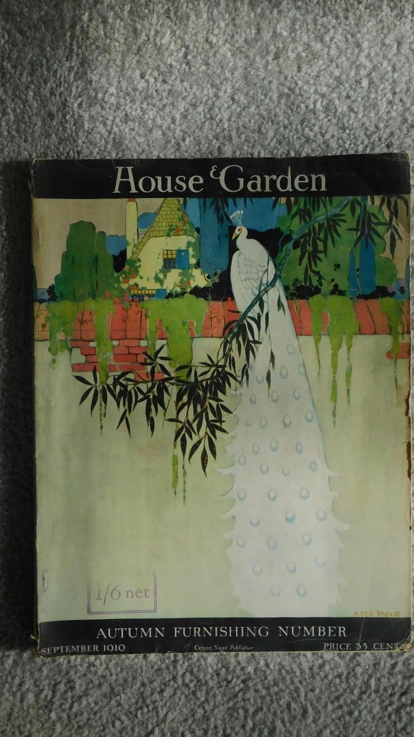 Two late early Art Deco House Garden magazines together with a framed and glazed print. 33x25cm ( - Image 3 of 12
