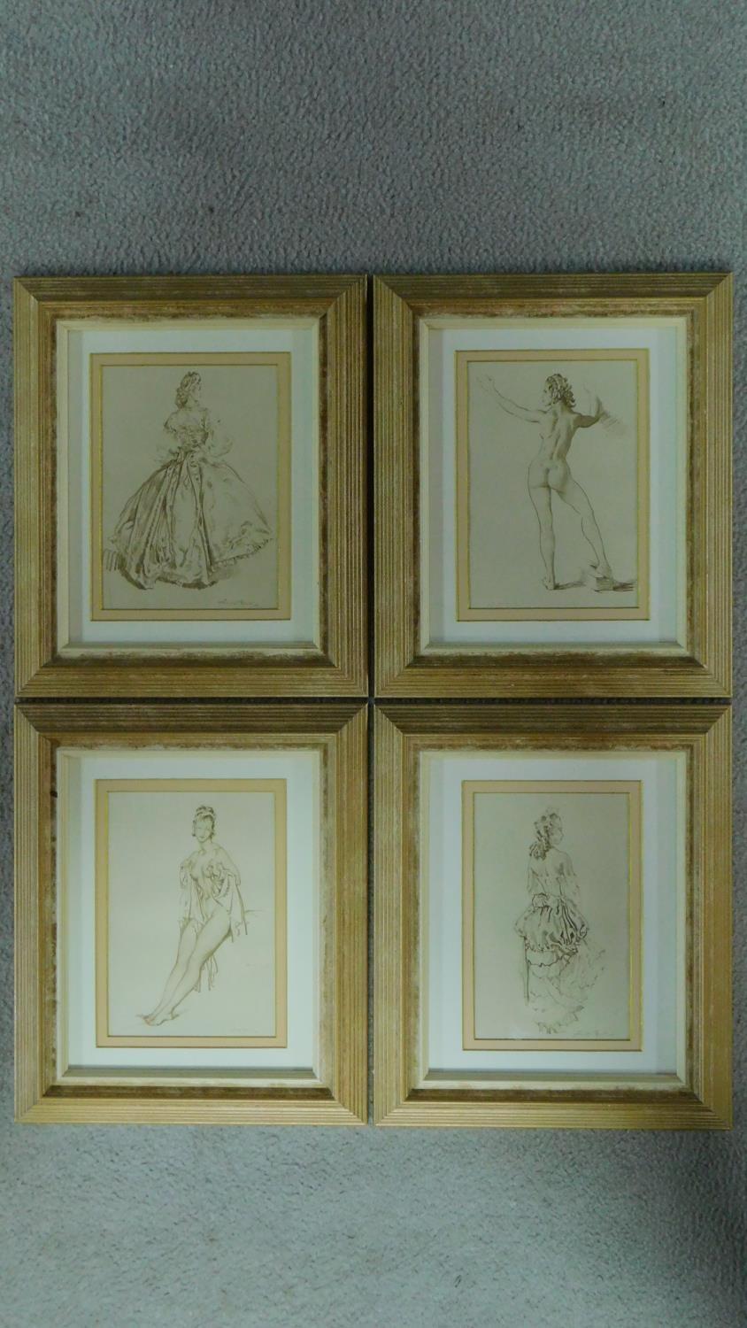 Four framed and glazed lithographic prints of various human form by Sir William Russel Flint.