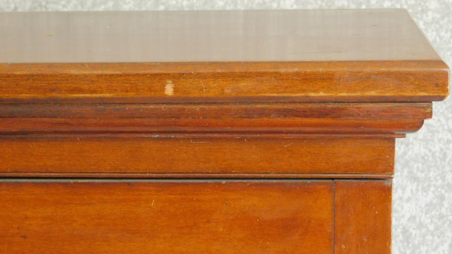 A 19th century mahogany glazed single door bookcase on shaped bracket feet. H.123 W.82 D.28cm - Image 4 of 5