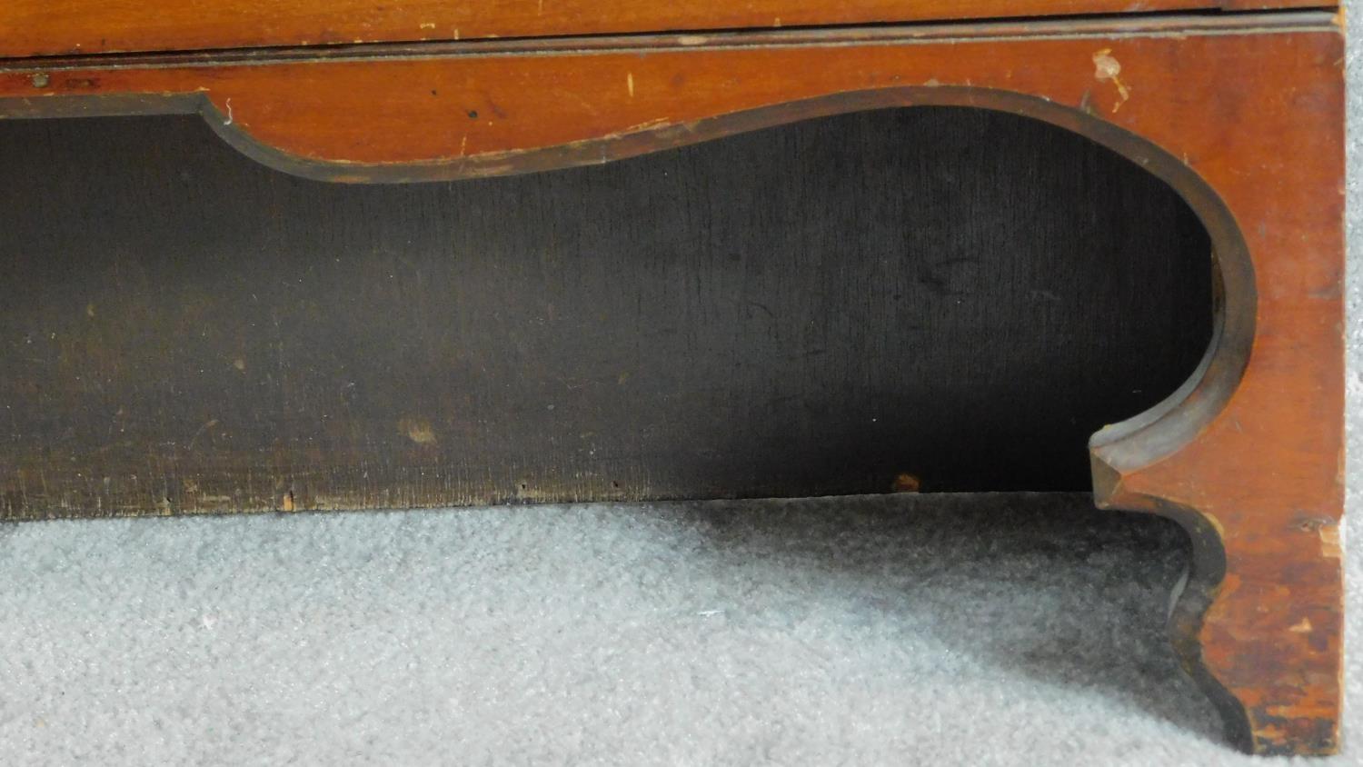 A 19th century mahogany glazed single door bookcase on shaped bracket feet. H.123 W.82 D.28cm - Image 5 of 5