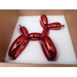 After Jeff Koons Balloon Dog red. Limited Edition released by Editions Studio. Cold cast resin.