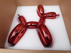 After Jeff Koons Balloon Dog red. Limited Edition released by Editions Studio. Cold cast resin.