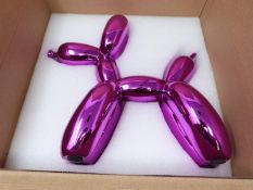 After Jeff Koons Balloon Dog pink. Limited Edition released by Editions Studio. Cold cast resin. New