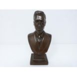 A bronze bust of George VI. Engraved to base 1937, George VI. H18cm.