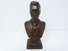 A bronze bust of George VI. Engraved to base 1937, George VI. H18cm.