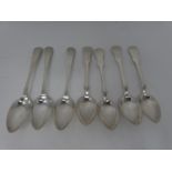 A collection of silver teaspoons including three engraved Georgian silver coffee spoons, hallmarked: