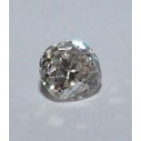Loose cushion old mine diamond, J, SI, approx 0.5 cts, slight chip to the side.