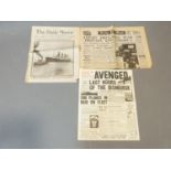 Titanic disaster 1912 Daily Mirror newspaper and others, Daily Mail: Japan declares war on Britain